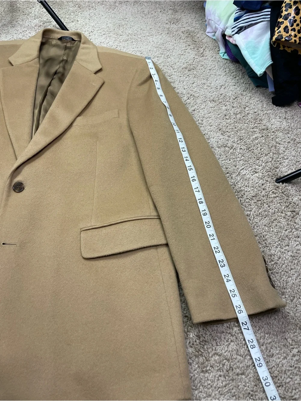Vintage Marshall Field’s Tan Men's Sport Coat Blazer 100% Cashmere